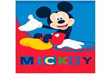 Texidea Disney Mickey Mouse Fleece Blanket | 100 x 140 cm | Machine Washable up to 40°