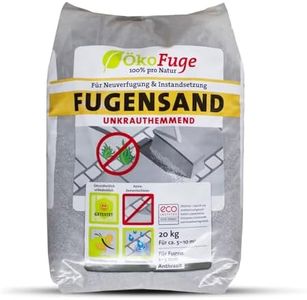 ÖkoFuge Fugensand Anthrazit Einkehrsand Weg Terrasse Pflaster Unkrauthemmend Quarzsand Sand 20kg Sack / 1 Karton