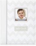 Little Pear Chevron Baby Book, Baby Memory Book, Baby Girl or Baby Boy Photo Album Gender-Neutral, Gift For New And Expecting Mums, Grey