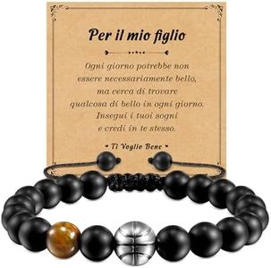 SUNSH Bracelet Homme Bracelet Basket Bracelet Sports Charme Noël Graduation Retour à l'école Cadeau Anniversaire pour Fils Bracelets Hommes Garçons Adolescents