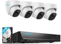 Reolink 4K NVR 5MP PoE CCTV Security Camera System, 8CH CCTV System with 2TB HDD NVR and 4X 5MP Motion Detection Outdoor PoE IP Cameras, 100ft Night Vision Remote Access,RLK8-520D4-5MP