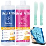 JDiction Epoxy Resin 80OZ - Epoxy Resin Kit Crystal Clear, Non Toxic, Bubble Free Epoxy Resin for Art Craft, Jewellery Making, River Tabletop