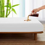 SPRINGSPIRIT 100% Waterproof Mattress Protector Queen, Breathable Cooling Viscose Made from Bamboo Jersey Queen Mattress Protector, Vinyl Free Noiseless TPU Fits up to 18'' Depth Pocket 60”X 80”