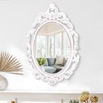 Wall Mirror Oval Baroque Style Vint