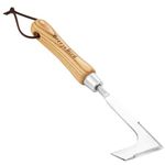 Berry&Bird Crack Weeder, Crevice Weeding Tool, 11.2" Stainless Steel Manual Weeder, L-Shaped Side-Walk Puller Spatula, Grass Cutter Knife, Weeding Sickle for Garden Lawn Yard Patio Terrace Paving Moss