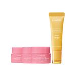Laneige Lip Care Set of 4 | 3 Lip Sleeping Mask Berry-3G | 1 Lip Glowy Balm Mango-10G | Smooth & Hydrating Lips