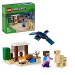 LEGO Minecraft Steve's Desert Expedition Building Toys for 6 Plus Year Old Kids, Boys and Girls, Biome Gaming Set with House, Toy Animal and Figures, Gift for Gamers 21251