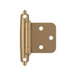 Amerock | Cabinet Hinge | Variable Overlay Self Closing Face Mount | Champagne Bronze | Kitchen Cabinet Door Hinge | 1 Pair/Pack | Functional Hardware