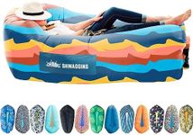 Chillbo Shwaggins Inflatable Couch | Cool Air Hammock Easy Setup Lounger Makes Perfect Camper Accessories, Beach Essentials & Festival Accessories