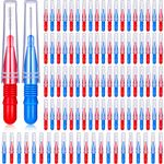 100 Pieces Braces Dental Brush Flosser for Cleaner Interdental Brush Toothpick Dental Tooth Flossing Head Oral Dental Hygiene Toothpick Cleaners Cleaning Tool