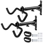 Cyfie Bike Wall Mount Garage Rack, Horizontal Bike Storage Hanger Hooks, Indoor Hanging Bicycle Holder in Apartment Home for Mountain Road Hybrid Bikes (2 Pack)