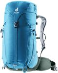 Deuter Trail Backpack for Biking, Hiking & Trekking with Narrow Fit, U-Frame & Superior Breathability, Wave-ivy, 30L, Trail 30