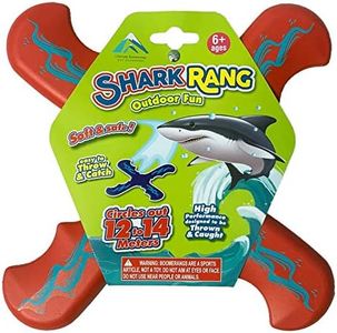 Shark Rang Red Boomerang - Great Beginner Boomerang for Kids or Adults. Soft and Safe.
