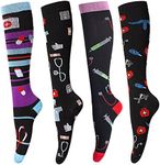 4 Pairs Compression Socks for Nurse