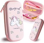 Onpalm Enterprise 3D EVA EVA Design Embossed Hardtop Cover Pencil Case with Compartments, Pencil Pouch for Kids, School Supply Organizer, Geometry Stationery Box, Cosmetic Zip Pouch Bag
