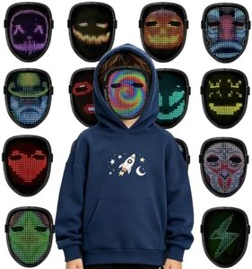 LED Mask for Kids, Face Transforming Light-Up Mask-Gift for Boys Ages 6–12