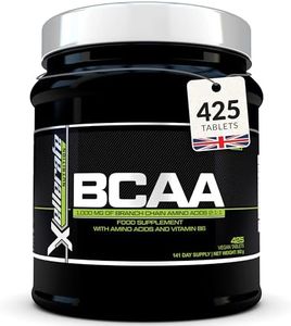 BCAA 2:1:1-3000mg per Serving - 425 Vegan Tablets (not Capsules or Powder) - 4.5 Month Supply - Pre Workout Branched Chain Amino Acids + Vitamin B6 - Made in The UK - Xellerate Nutrition
