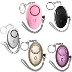 Personal Alarms For Women, Police Approved 140DB LOUD Security Alarms Keychain with LED Light, Self Defence Panic Rape Attack Safety Sound Kit for Women, Girl Elderly, Student, Night Walker (Pink)