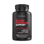 Livingood Daily Healthy Blood Pressure Supplement, 120 Capsules - with Beets, Hawthorn Berry, Pomegranate, Folate & Vitamins - Heart Health Supplements