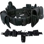 WUDFUME 10 in 1 police Tactical belt Security Guard Belt,Versatile Military Modular Equipment System Molded Duty Belt Set for Law Enforcement cosplay, One Color, One Size