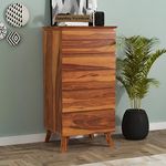 GateWay Furniture Sheesham Wood Wooden Dresser Chest of Drawers - 6 Drawer Storage for Elegant Living & Dressing Room Storage (Santiago,Honey Finish)