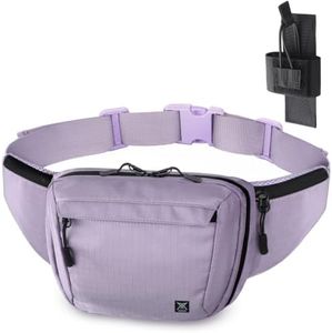 RXW Tactical Concealed Carry Fanny Pack, CCW Fanny Pack, Waist Bag for Men, Hip Bag Compact Belt Bag for Hiking, EDC Waist Pack(Adjustable Up to 60" Waist)