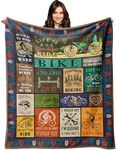 XALAZY Bike Gifts for Women/Men Blanket 60"X50", Gifts for Bicycle Enthusiasts, Bicycle Enthusiast Gifts, Bike Decorations, Cycling/Bicycle Gifts for Men, Mountain Bike Gifts, Gifts for Bicycle Riders