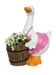 Wonderland Pink Duck Planter, Pot, Animal Statue Garden, Balcony, Home Decoration Items, Gift, Kids Room