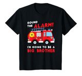 Youth Im going to be a big brother Shirt Firetruck baby reveal T-Shirt