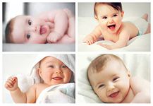 PRINTNET New Born Baby Girl and Baby Boy Cute Poster for Wall Pregnant Women in Room Bedroom with Gloss Finish (Multicolour, Big Size, 12 x 18 Inch) - Set of 4 Photo