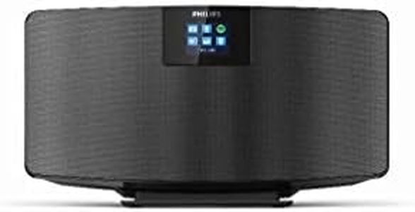 Philips M2805/10 Radio Internet, Despertador Radio (Dab+, WiFi, Bluetooth multisincronización, Spotify Connect, Función de Alarma, Sonido estéreo, Pantalla TFT) - Color Negro