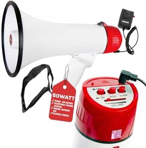5 Core Megaphone 50W Bull Horn PA Speaker w 300M Range Loud Siren Voice Amplifier Portable for Outdoor Sports Cheerleading and Coaches - 20RF