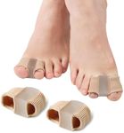 BIKBOK 2pcs Bunion Correctors For Women Men Big Toe, Bunion Toe Separators With 2 Loops For Feet, Effective Toe Separators To Correct Your Toes(2PCS Small)