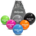 GoSports Plyometric Weighted Balls for Baseball & Softball Training 6 Pack - Variable Weight Balls to Improve Power and Mechanics - ELITE Set