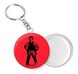 PEACOCKRIDE Superstar Rajinikanth I Baasha I Key Chain (Plastic, Multicolor, 44MM)