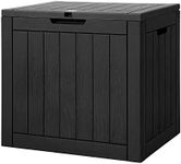 Gardeon Indoor/Outdoor Storage Box 118L with Lockable Lid for Patio Cushions, Pool Accessories, Toys, Gardening Tools, Sports Equipment, Waterproof and UV Resistant Resin, Black