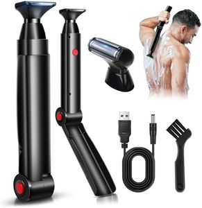 Back Shavers for Men, FERRISA Electric Razor for Man Wet or Dry Hair Trimmer Men, Body Groomer Kit with 2 Shock Absorber Flex Heads