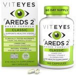 Viteyes AREDS 2 Eye Vitamins, Now with Natural Vitamin E, Smaller Capsules, Lower Zinc, Allergen Free, Lutein, Zeaxanthin, Manufactured in The USA, Eye Doctor Trusted, Classic Macular Support, 180 Ct