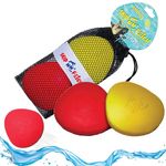 Skip NN' Fetch Large Floating Dog Toys Qty 2 | Stone Skipping Meets Fetch | Fun for Swimming Pool, Lake, Beach, and Land | Perfect Floating Water Toys for Large Dogs