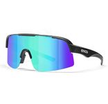 EAZYRUN6 Large Polarized shield blue baseball sunglasses men outdoor sports ski biking cycling running beach volleyball , Medium