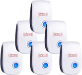 Ultrasonic Pest Repeller, Plug-in Insect Repellent, Pest Control for Insects, Spiders, Mices, Roaches, Mosquitoes, Bugs, Flies, Indoor Use -Non-Toxic Eco-Friendly, Human & Pet Safe [6 Pack]