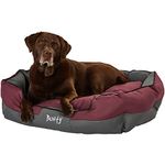 Bunty Anchor Sofa Dog Bed & Cat Bed, Extra-Large - Plush Cushioning & High Sides - Water Resistant Anti Anxiety Dog Bed, Indoor & Outdoor - Washable Dog Bed Small to XL Sizes - Red