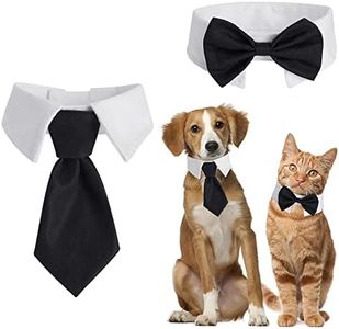 cobee Collar de Esmoquin para Perros y Gatos, 2 Corbatas Ajustables para Perros y Gatos corbatín de Boda corbatín Formal para Cachorros corbatín Collar de Esmoquin Collar de Corbata