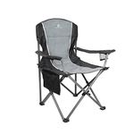 LET'S CAMP Oversized Outdoors Folding Camping Chair Heavy Duty Padded Arm Chair with Cup Holder and Storage Bag, 350 LBS Weight Capacity