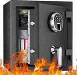 WASJOYE Biometric Fireproof Safe Box, Fingerprint Safe with Digital Keypad Lock and Type-C Charging, Home Safe Fireproof Waterproof for Secure Documents & Cash, Safe Box for Home Hotel Office, 24L