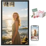 TEKXDD 21.5" Large Digital Photo Frame WiFi, 32GB 1920x1080 IPS FHD 1080P, Auto Rotate, Share Photo Video via App Email, Free Cloud Storage, Wall Mounted, Gift for Grandparents Father Mother