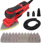 Detail Sander, 350W Mouse Sander,10000 OPM Compact Electric Sander, Multi-Function Hand Sander for Woodworking (with 12Pcs Sandpapers)