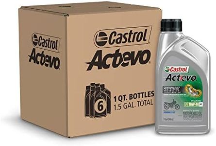 Castrol Actevo 4T 10W-40 Synthetic Blend Motorcycle Oil, 1 Quart, Pack of 6