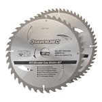 Silverline 991704 TCT Circular Saw Blades 40, 60T 2pk 250 x 30 - 25, 20, 16 mm Rings