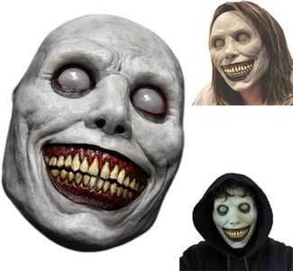 ELINA Máscara Horrible Espeluznante de Halloween,Sonrientes Demonios Látex Máscara,Horrible Máscara para Halloween Mascarada Carnaval Cosplay